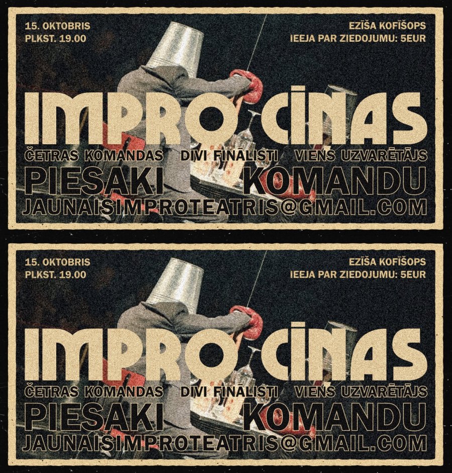 IMPRO CĪŅAS izrādes plakāts