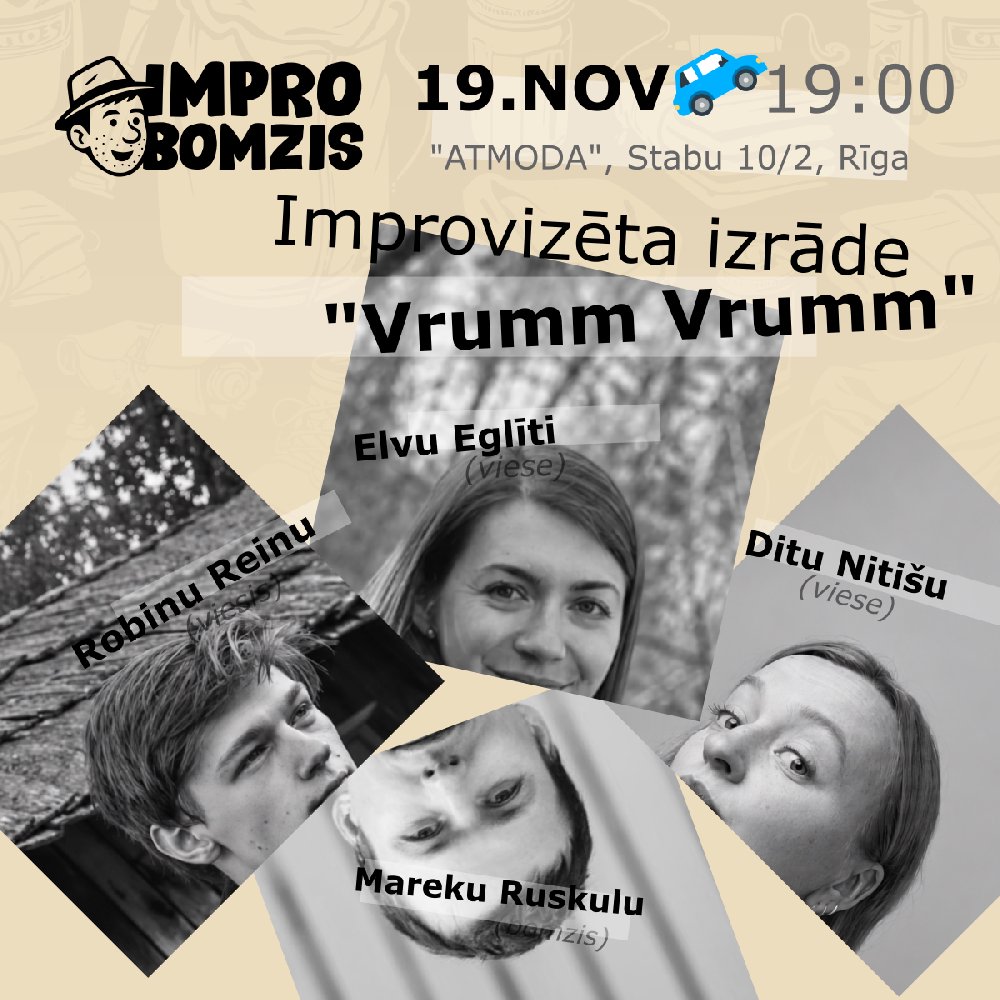 Vrumm Vrumm izrādes plakāts
