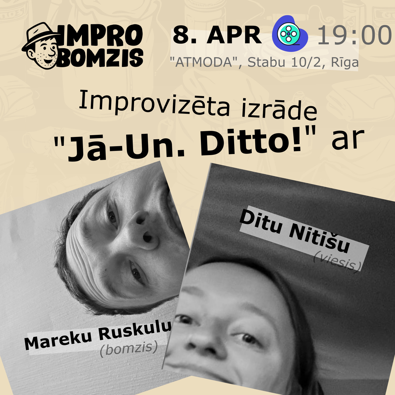 Jā-Un. Ditto! izrādes plakāts